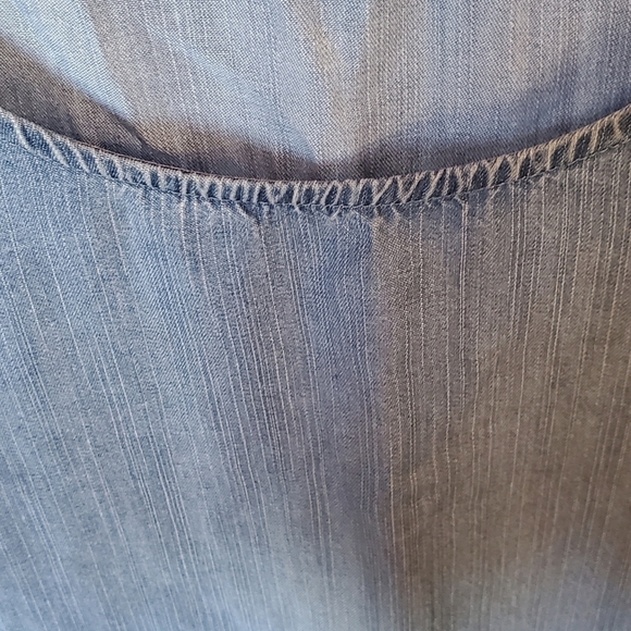 NorthStyle Blue Jean Short Sleeve Midi Sz M Dress with Pockets - Picture 7 of 8